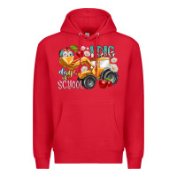 Red i dig 100 days of school Premium Hoodie - RacoonDesign