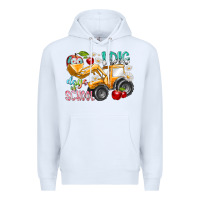 White i dig 100 days of school Premium Hoodie - RacoonDesign