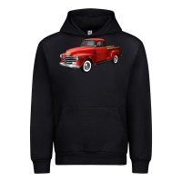 Black western red truck right 34 view Urban Hoodie - FaDigitalArtStudio