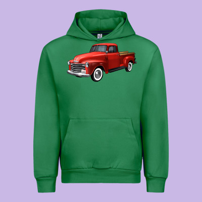 Western Red Truck Right 34 View Urban Hoodie Designed By Fadigitalartstudio