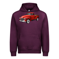 Mauve Wine western red truck right 34 view Urban Hoodie - FaDigitalArtStudio