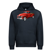 Navy western red truck right 34 view Urban Hoodie - FaDigitalArtStudio