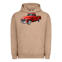 Pigment Burro western red truck right 34 view Urban Hoodie - FaDigitalArtStudio