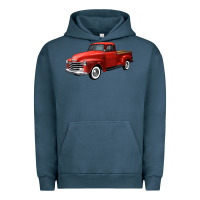 Pigment Midnight Navy western red truck right 34 view Urban Hoodie - FaDigitalArtStudio