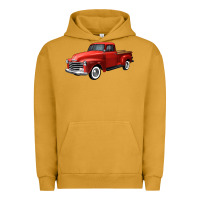 Pigment Peanut Butter western red truck right 34 view Urban Hoodie - FaDigitalArtStudio