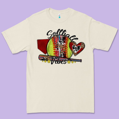 Softball Vibes Premium Tee Designed By Sublimationcraftshop