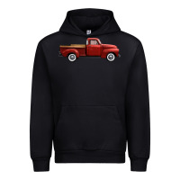 Black western red truck right side view Urban Hoodie - FaDigitalArtStudio