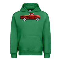Emerald western red truck right side view Urban Hoodie - FaDigitalArtStudio