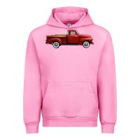 Fuchsia Pink western red truck right side view Urban Hoodie - FaDigitalArtStudio