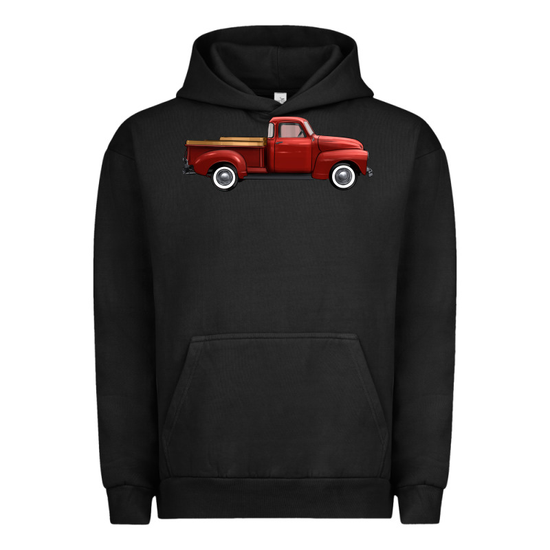Western Red Truck Right Side View Urban Hoodie by FaDigitalArtStudio | Teevron