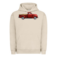 Pigment French Oak western red truck right side view Urban Hoodie - FaDigitalArtStudio