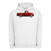 Pigment Lunar Rock western red truck right side view Urban Hoodie - FaDigitalArtStudio