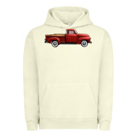 Pigment Pistachio western red truck right side view Urban Hoodie - FaDigitalArtStudio