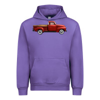 Tulip western red truck right side view Urban Hoodie - FaDigitalArtStudio