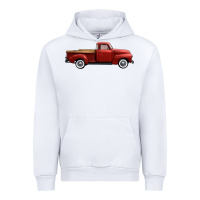 White western red truck right side view Urban Hoodie - FaDigitalArtStudio