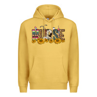 Antique Gold nurse sunflower Premium Hoodie - FaDigitalArtStudio