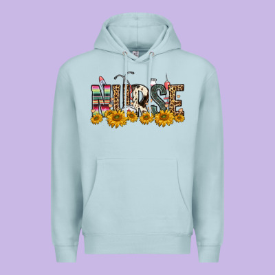 Nurse Sunflower Premium Hoodie Designed By Fadigitalartstudio