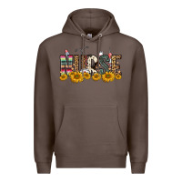 Coffee nurse sunflower Premium Hoodie - FaDigitalArtStudio