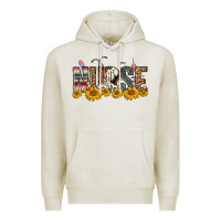 Oatmeal Heather nurse sunflower Premium Hoodie - FaDigitalArtStudio