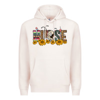 Pale Pink nurse sunflower Premium Hoodie - FaDigitalArtStudio