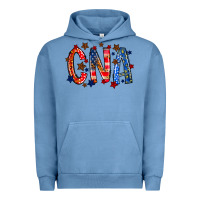 Pigment Pebble Blue cna america Urban Hoodie - RacoonDesign