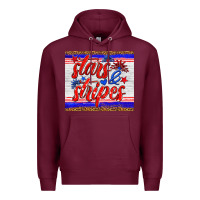 Burgundy stars and stripes tumbler Premium Hoodie - HRA Design Shop