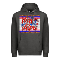 Charcoal Heather stars and stripes tumbler Premium Hoodie - HRA Design Shop