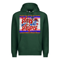 Sports Green stars and stripes tumbler Premium Hoodie - HRA Design Shop