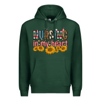 Sports Green nursing in my heart Premium Hoodie - FaDigitalArtStudio