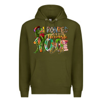 Army Green i roared my way through 100 days Premium Hoodie - RacoonDesign