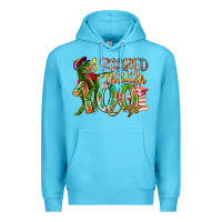 Ocean Blue i roared my way through 100 days Premium Hoodie - RacoonDesign