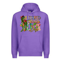 Purple i roared my way through 100 days Premium Hoodie - RacoonDesign