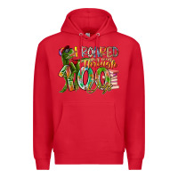 Red i roared my way through 100 days Premium Hoodie - RacoonDesign