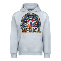 Heather Grey merica rainbow Urban Hoodie - CowhideDigitalArt