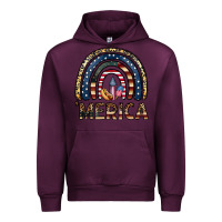 Mauve Wine merica rainbow Urban Hoodie - CowhideDigitalArt