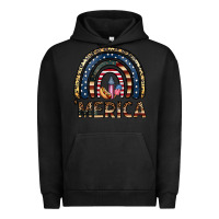 Pigment Black merica rainbow Urban Hoodie - CowhideDigitalArt
