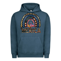 Pigment Midnight Navy merica rainbow Urban Hoodie - CowhideDigitalArt