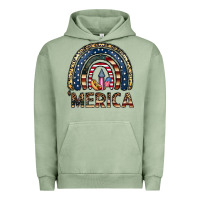 Pigment Oil Green merica rainbow Urban Hoodie - CowhideDigitalArt