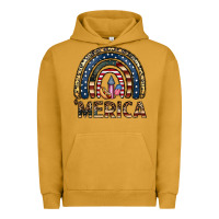 Pigment Peanut Butter merica rainbow Urban Hoodie - CowhideDigitalArt