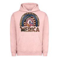 Pigment Salmon merica rainbow Urban Hoodie - CowhideDigitalArt