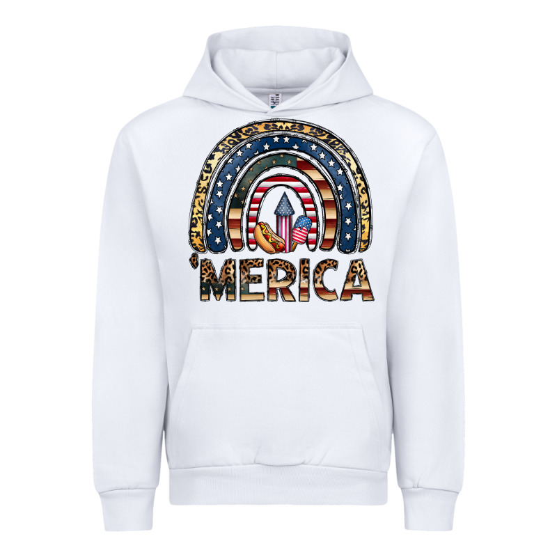 Merica Rainbow Urban Hoodie by CowhideDigitalArt | Teevron
