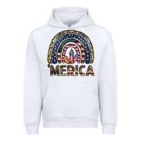 White merica rainbow Urban Hoodie - CowhideDigitalArt
