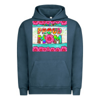 Pigment Midnight Navy proud mom Urban Hoodie - HRA Design Shop