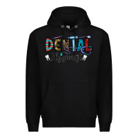 Black dental hygienist Premium Hoodie - CowhideDigitalArt