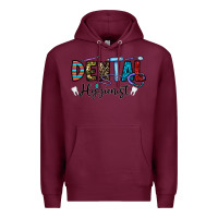 Burgundy dental hygienist Premium Hoodie - CowhideDigitalArt