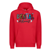 Red dental hygienist Premium Hoodie - CowhideDigitalArt