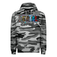 Slate Camo dental hygienist Premium Hoodie - CowhideDigitalArt