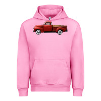 Fuchsia Pink western red truck right side view Urban Hoodie - FaDigitalArtStudio