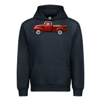 Navy western red truck right side view Urban Hoodie - FaDigitalArtStudio