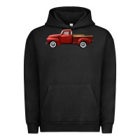 Pigment Black western red truck right side view Urban Hoodie - FaDigitalArtStudio
